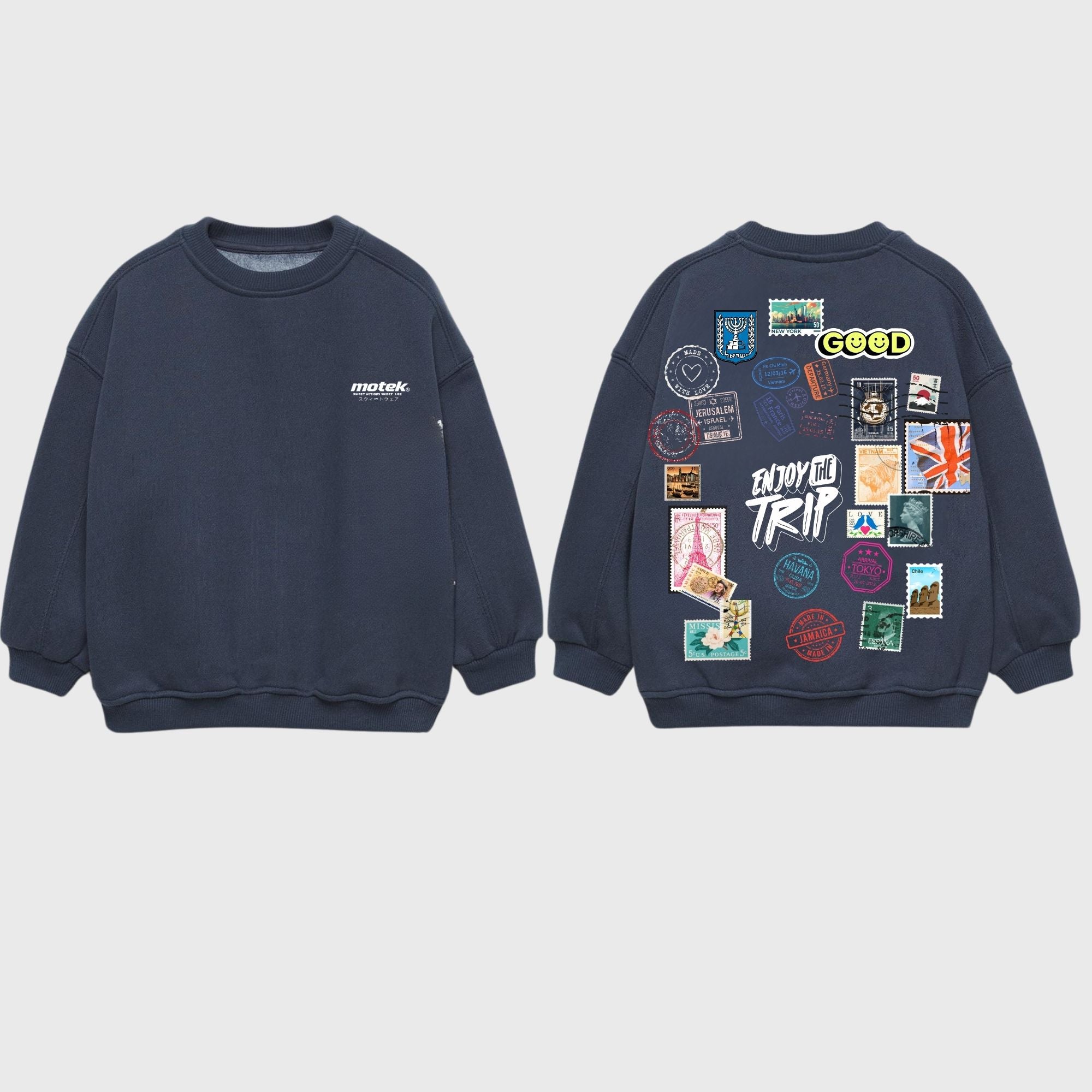 Sweet Trip Passport Crew — 420GSM Terry (Oversized Cropped Fit)