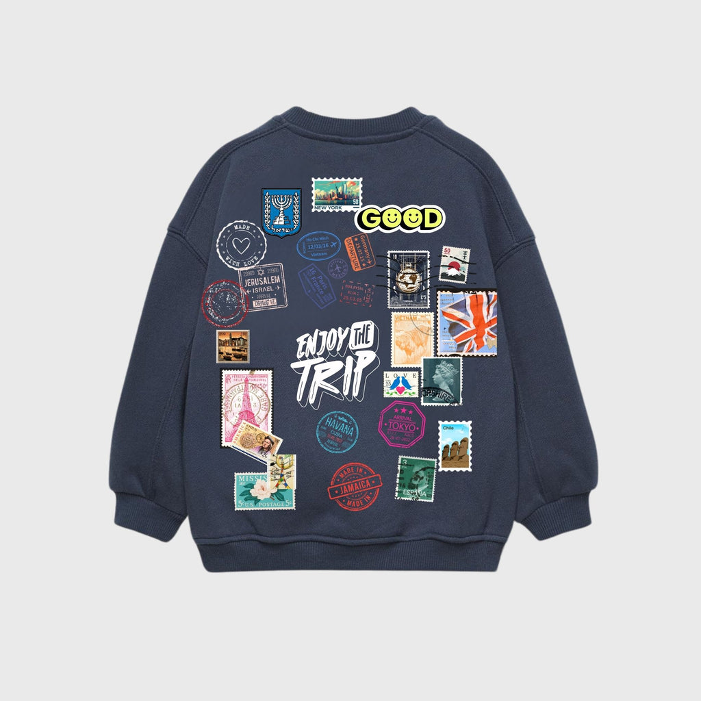 Sweet Trip Passport Crew — 420GSM Terry (Oversized Cropped Fit)