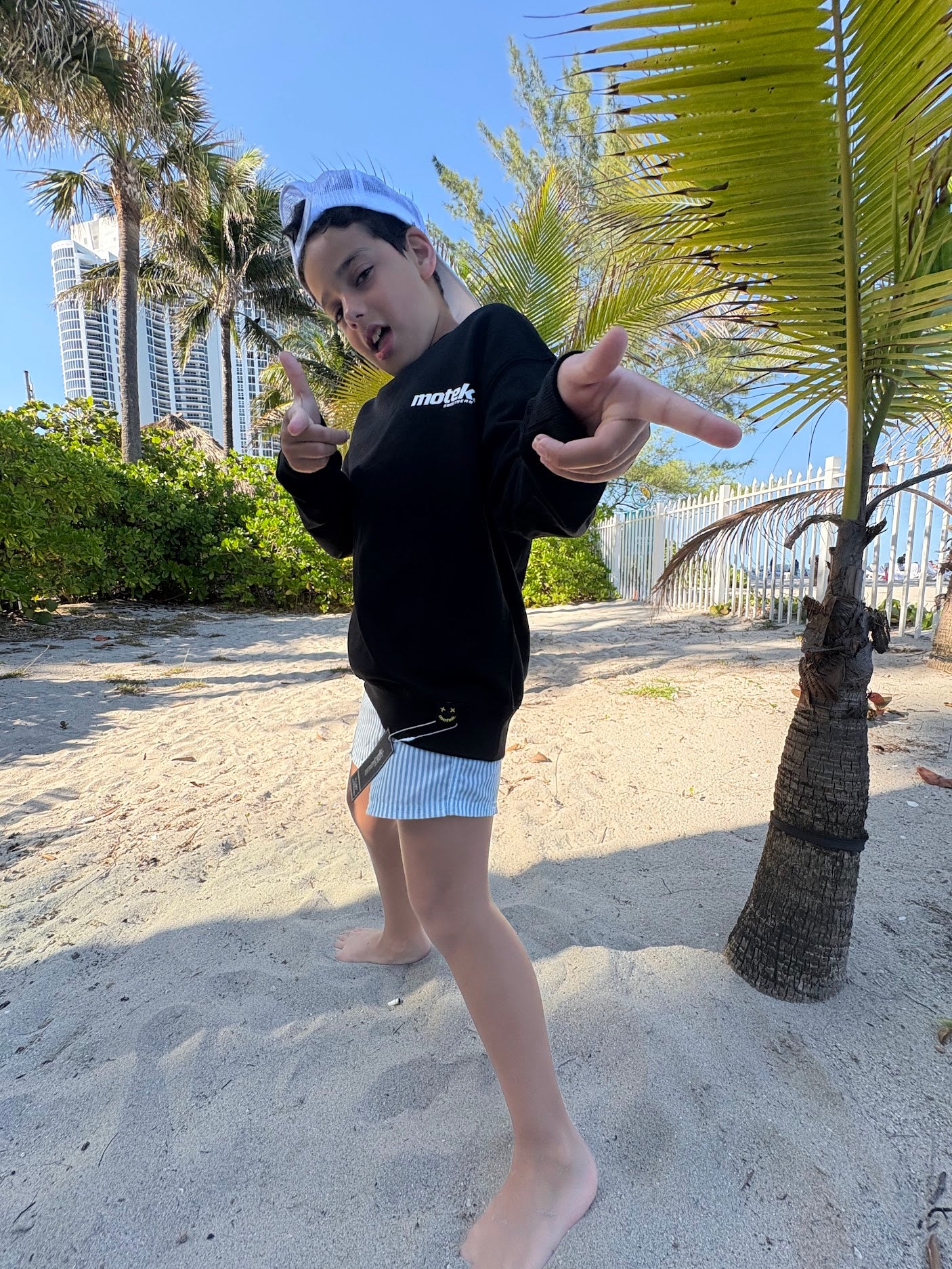 OK MOTEK- french Terry Fabric Crewneck Sweatshirt 100% Cotton