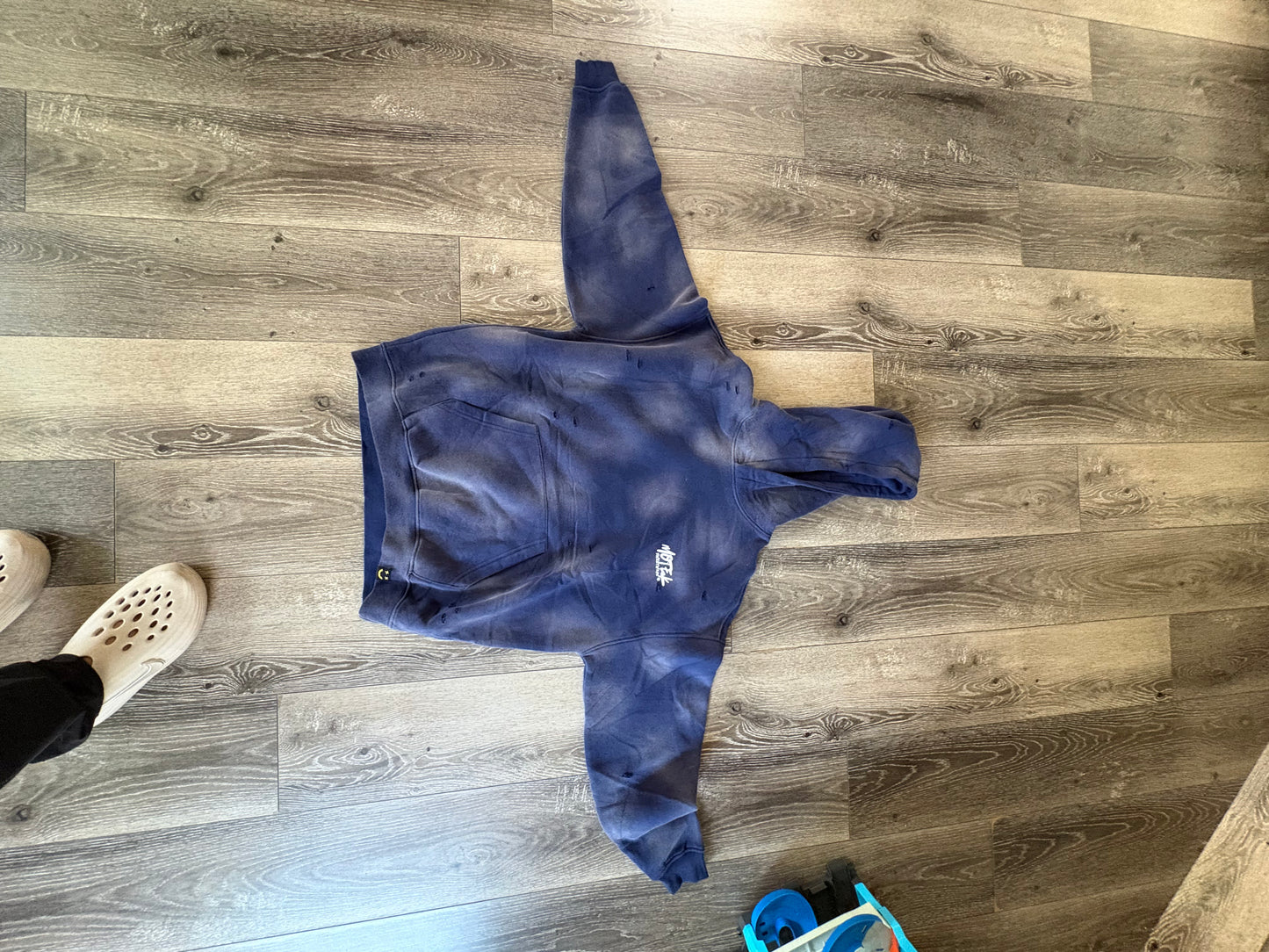 🧿 Motek Indigo Distress Hoodie